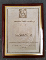 Laserable plaque award